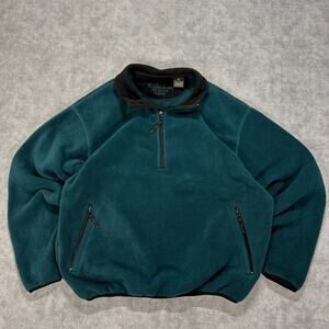 VTG Outersport OT 2000 Fleece green gorpcore outdoors 1/4 zip mens M